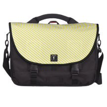 Yellow and White Diagonal Stripes Commuter Bags