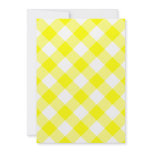 Yellow and White Gingham Personalized Invite