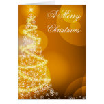 Yellow and White Merry Christmas Greeting Card