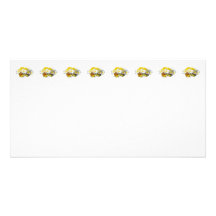 Yellow and White Mums Photo Card Template