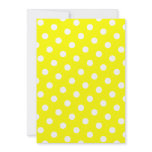 Yellow and White Polka Dots Personalized Announcements