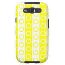 Yellow and White Stripes and Polka Dots Samsung Galaxy S3 Covers