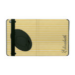 Yellow and White Stripes PersonalizPowis iPad Case powis icase