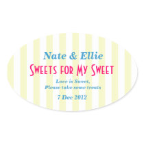 Yellow and white "sweets for my Sweet" Sticker
