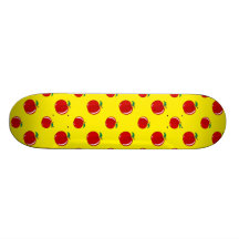 Yellow apple pattern custom skateboard