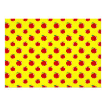 Yellow apple pattern personalized invite