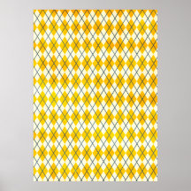 Yellow Argyle Print
