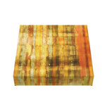 Yellow Art Rocky Mountains Square Wrapped Canvas Canvas Print