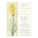 Yellow Asphodel Floral Wedding Invitation