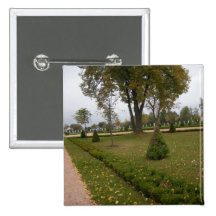 Yellow autumn pinback button