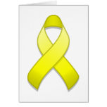 Yellow Awareness Ribbon Card