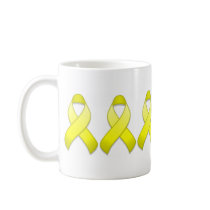 Yellow Awareness Ribbon Mug