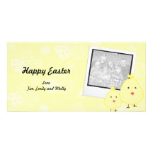 Yellow Baby Chick Easter Photo Cards