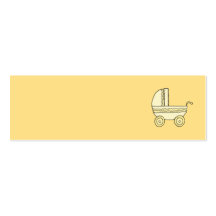 Yellow Baby Pram. Business Card