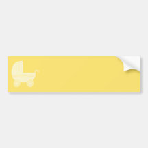 Yellow Baby Stroller. Bumper Stickers