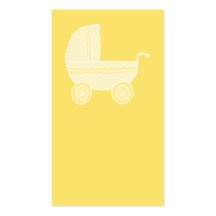 Yellow Baby Stroller. Business Card