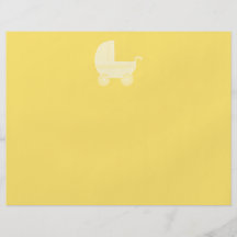 Yellow Baby Stroller. Custom Flyer