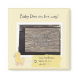 Yellow Baby Ultrasound Photo Custom Duck Magnet