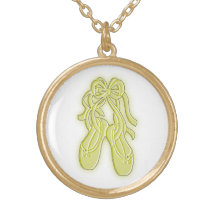 Yellow Ballet Slippers Necklace / Locket