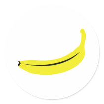 yellow banana fruit stickers