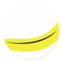 yellow banana fruit round sticker