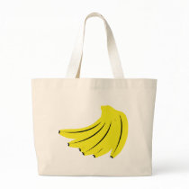 yellow bananas fruits tote bags
