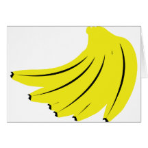 yellow bananas fruits greeting card