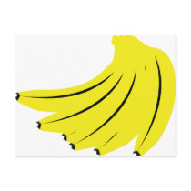 yellow bananas fruits post cards