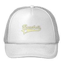 Yellow Baseball Logo Hats