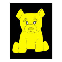 Yellow Bear Postcard