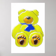 Yellow Bear Poster