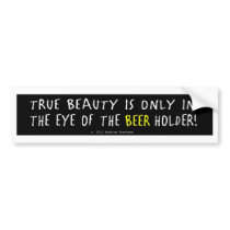 YELLOW BEER BUMPER STICKERS