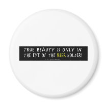 YELLOW BEER FRIDGE MAGNET
