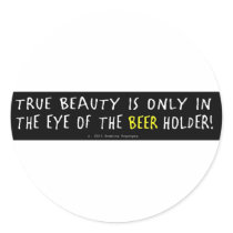 YELLOW BEER ROUND STICKER