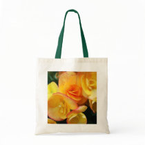 Yellow begonia tote bags