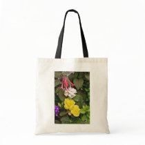 Yellow Begonias And Red, White Flowers flowers Bag