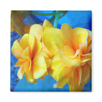 Yellow Begonias Fridge Magnets