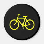 Yellow  Bike Refrigerator Magnets