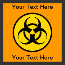 Yellow Biohazard Symbol Poster posters