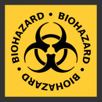 Yellow Biohazard Symbol Poster posters
