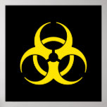 Yellow Biohazard Symbol Poster posters