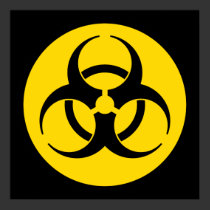 Yellow Biohazard Symbol Poster posters