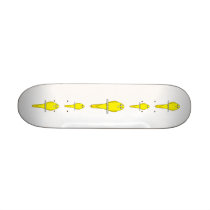Yellow Bird. Canary. On White. Skate Decks