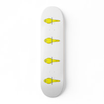 Yellow Bird. Canary. On White. Skateboards