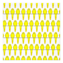 Yellow Bird Pattern. Canaries. Announcements