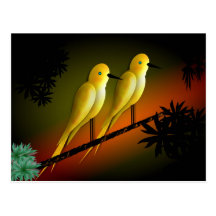 YELLOW BIRDS POST CARDS