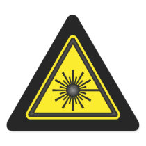 Yellow & Black Laser Warning Sticker