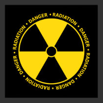 Yellow & Black Radiation Symbol Poster posters