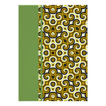 Yellow Black White Waves Big Custom Invite