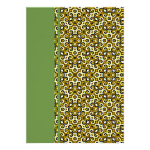 Yellow Black White Waves Small Custom Invite